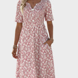 Carmen - Losse en lichte midi-jurk met bloemen