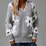 Belinha - Elegante blouse met V-hals en bloemenpatroon
