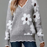 Belinha - Elegante blouse met V-hals en bloemenpatroon