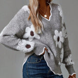 Belinha - Elegante blouse met V-hals en bloemenpatroon