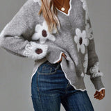 Belinha - Elegante blouse met V-hals en bloemenpatroon