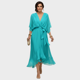 Monica Chiffon - Jurk met V-hals