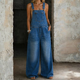 Harper - Denim Jumpsuit met Elastische Taille