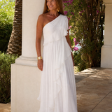 Talia - Maxi Jurk met Cascadende Volants