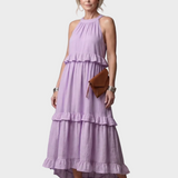 Katia - Maxi Jurk met Halter en Ruffles