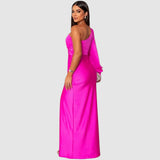 Meda - Elegante maxi jurk met één schouder