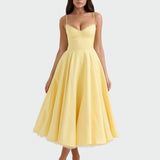 Anna – Gele Midi Jurk