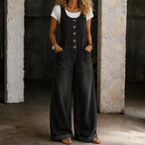 Bethany - Vintage Gewassen Katoenen Denim Overalls