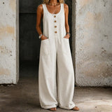 Willy - Vintage Gewassen Katoenen Denim Overalls