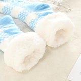 Monique | Geruite fleece huissokken