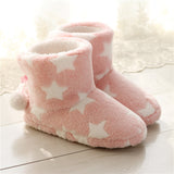 Ilse | Fleece huissokken met sterren en pompon