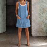 Lisa - Casual Denim Overall Jurk
