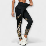 Hoge taille trainingsbroek met panterprint