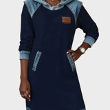 Irena - Jeans jurk met capuchon