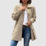 Martina - Klassieke oversized jas met knopen