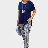 Żaneta – Elegante set met een aansluitend top en losse broek