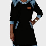 Irena - Jeans jurk met capuchon