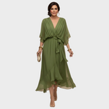 Monica Chiffon - Jurk met V-hals