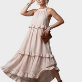 Katia - Maxi Jurk met Halter en Ruffles