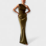 Elegante maxi-jurk met één schouder