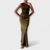 Elegante maxi-jurk met één schouder