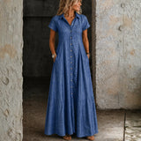 Eliza - Lange Denim Jurk