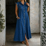 Liora - Plus Size Denim Jurk