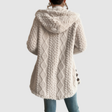 Barbora - Hoodie cardigan van kunstbont