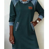 Irena - Jeans jurk met capuchon