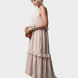 Katia - Maxi Jurk met Halter en Ruffles