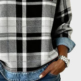 Ivy – Dames Hoodie met Patchwork Ruit