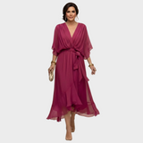 Monica Chiffon - Jurk met V-hals