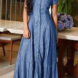 Eliza - Lange Denim Jurk