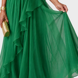 Talia - Maxi Jurk met Cascadende Volants