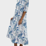 Emma - Losse en lichte midi-jurk met bloemen