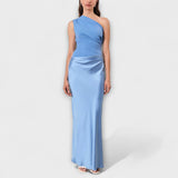 Elegante maxi-jurk met één schouder