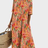 Emma - Losse en lichte midi-jurk met bloemen