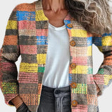 Mossfield™ | Cardigan met een meerkleurig ruitpatroon