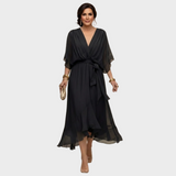 Monica Chiffon - Jurk met V-hals