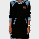 Irena - Jeans jurk met capuchon