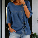 Vera - Lange Vintage Denim Blouse