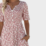 Carmen - Losse en lichte midi-jurk met bloemen