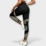 Hoge taille legging met luipaardprint