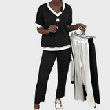 Kristýna - Dames Casual Set met Top en Broek met V-hals