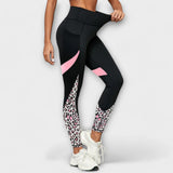 Hoge taille trainingsbroek met panterprint