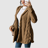 Štěpánka - Plus size cardigan met capuchon