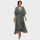 Monica Chiffon - Jurk met V-hals
