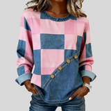 Tonnie | Patchwork sweatshirt in colour-block