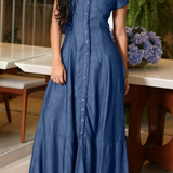 Eliza - Lange Denim Jurk