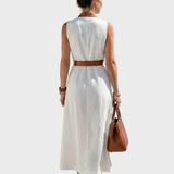 Lidia - Midi-jurk met Contrasterend Detail